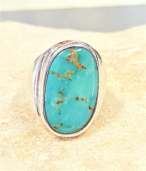 Bague Turquoise Indiana Argent 925 | Taille 66 | Style Bohème Et Élégant